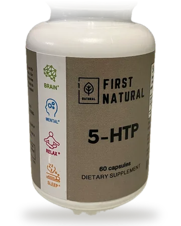Frasco de 5-HTP de First Natural
