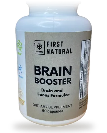 Frasco de Brain Booster de First Natural