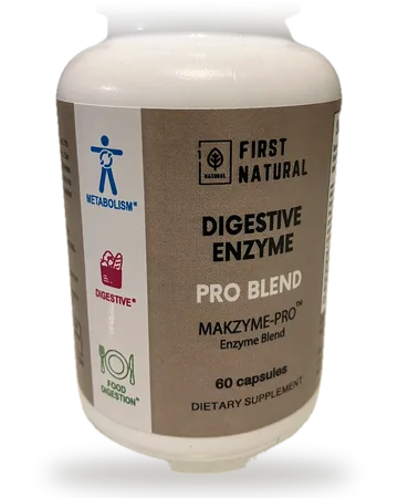 Frasco de Digestive Enzyme de First Natural