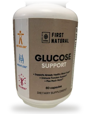 Frasco de Glucose Support de First Natural